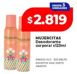 Supermayorista Vital Mujercitas desodorante corporal oferta