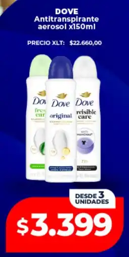 Supermayorista Vital Dove antitranspirante aerosol oferta