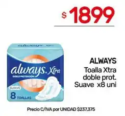 Nini Mayorista Always toalla xtra doble prot. suave oferta