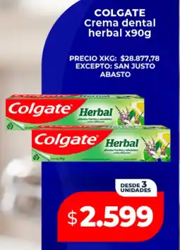 Supermayorista Vital Colgate crema dental herbal oferta
