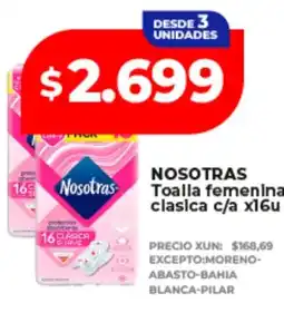Supermayorista Vital Nosotras toalla femenina clasica oferta