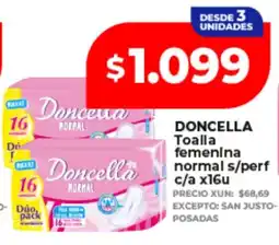 Supermayorista Vital Doncella toalla femenina normal s/perf oferta