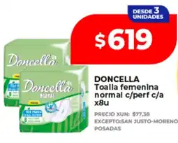 Supermayorista Vital Doncella toalla femenina normal c/perf c/a oferta