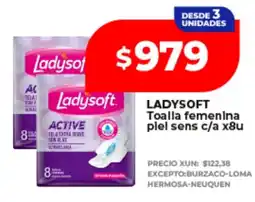 Supermayorista Vital Ladysoft toalla femenina piel sens oferta