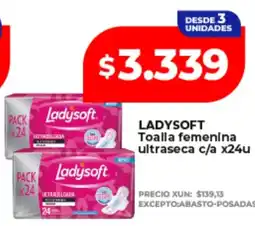 Supermayorista Vital Ladysoft toalla femenina ultraseca oferta