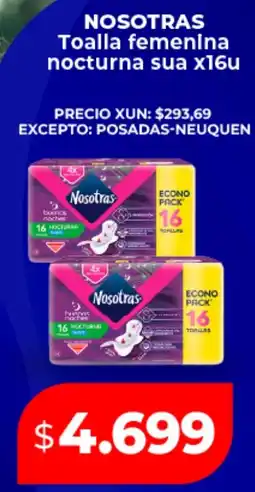 Supermayorista Vital Nosotras toallas nocturnas oferta