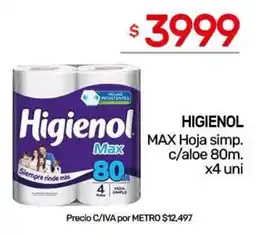 Nini Mayorista Higienol max hoja simp. oferta