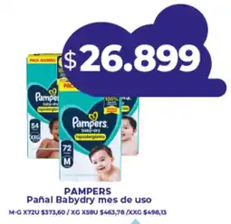 Supermayorista Vital Pampers pañal babydry mes de uso oferta
