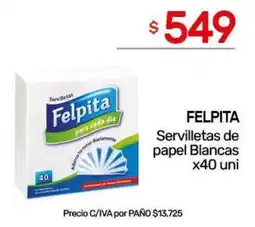 Nini Mayorista Felpita servilletas de papel blancas oferta