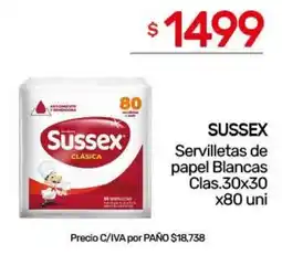 Nini Mayorista Sussex servilletas de papel blancas clas.30x30 oferta