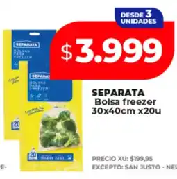 Supermayorista Vital Separata bolsa freezer oferta