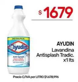 Nini Mayorista Ayudin lavandina antisplash tradic. oferta