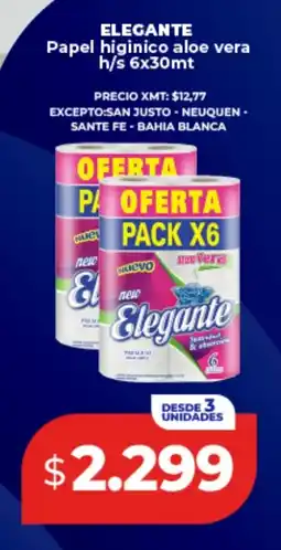 Supermayorista Vital Elegante papel higienico aloe vera oferta