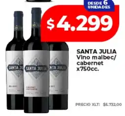 Supermayorista Vital Santa julia vino malbec/cabernet oferta