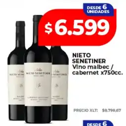 Supermayorista Vital Nierto senetiner vino malbec / cabernet oferta