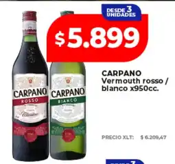Supermayorista Vital Carpano vermouth rosso / blanco oferta