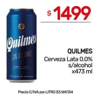 Nini Mayorista Quilmes cerveza lata 0.0% s/alcohol oferta