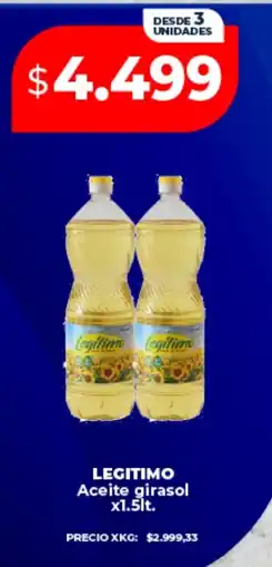 Supermayorista Vital Legitimo aceite girasol oferta