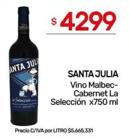 Nini Mayorista Santa julia vino malbec-cabernet la selección oferta