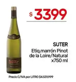 Nini Mayorista Suter etiq.marrón pinot de la loire/natural oferta