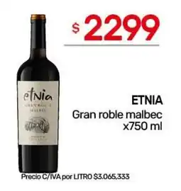 Nini Mayorista Etnia gran roble malbec oferta