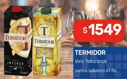 Nini Mayorista Termidor vino tetra brick varios sabores oferta