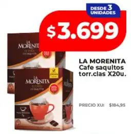 Supermayorista Vital La morenita cafe saquitos oferta