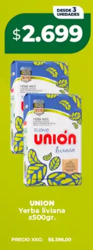 Supermayorista Vital Union yerba liviana oferta