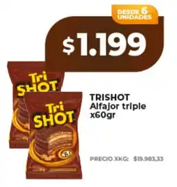 Supermayorista Vital Trishot alfajor triple oferta