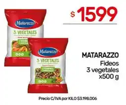 Nini Mayorista Matarazzo fideos 3 vegetales oferta