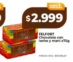 Supermayorista Vital Felfort chocolate con leche y mani oferta
