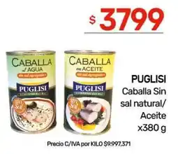 Nini Mayorista Puglisi caballa sin sal natural/aceite oferta