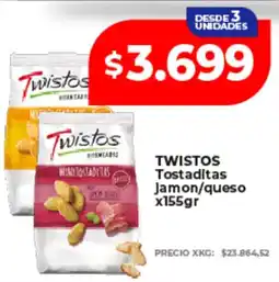 Supermayorista Vital Twistos tostaditas jamon/queso oferta