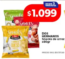 Supermayorista Vital Dos hermanos snacks de arroz oferta