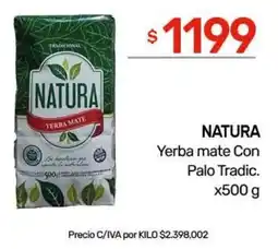 Nini Mayorista Natura yerba mate con palo tradic. oferta