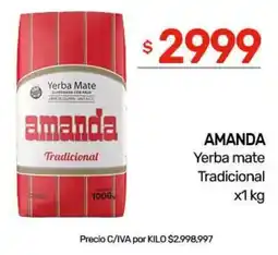 Nini Mayorista Amanda yerba mate tradicional oferta