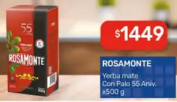 Nini Mayorista Rosamonte yerba mate con palo 55 aniv. oferta