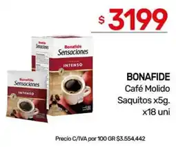Nini Mayorista Bonafide café molido saquitos oferta