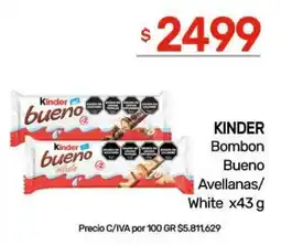 Nini Mayorista Kinder bombon bueno avellanas/white oferta