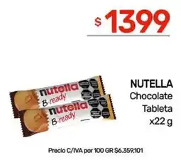 Nini Mayorista Nutella chocolate tableta oferta