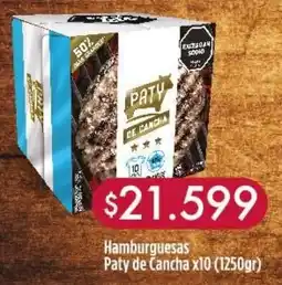 Nini Mayorista Paty de cancha hamburguesas oferta