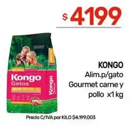 Nini Mayorista Kongo Alim.p/gato Gourmet carne y pollo oferta