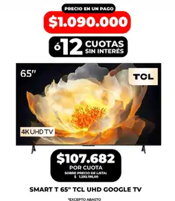 Supermayorista Vital Tcl smart t 65" tcl uhd google tv oferta