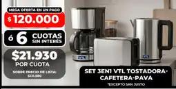 Supermayorista Vital Vtl set 3en1 tostadora-cafetera-pava oferta