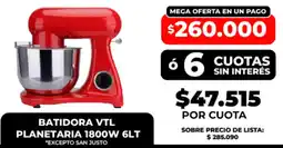 Supermayorista Vital Vtl batidora planetaria oferta