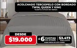 Supermayorista Vital Acolchado terciopelo con bordado oferta
