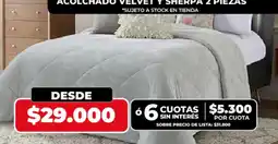 Supermayorista Vital Acolchado velvet y sherpa 2 piezas oferta
