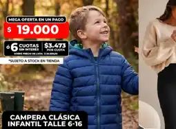 Supermayorista Vital Campera clásica infantil oferta