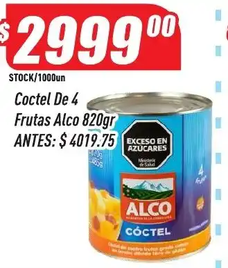 Alco coctel de 4 frutas