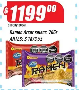 Supermercados Comodin Arcor ramen selecc oferta